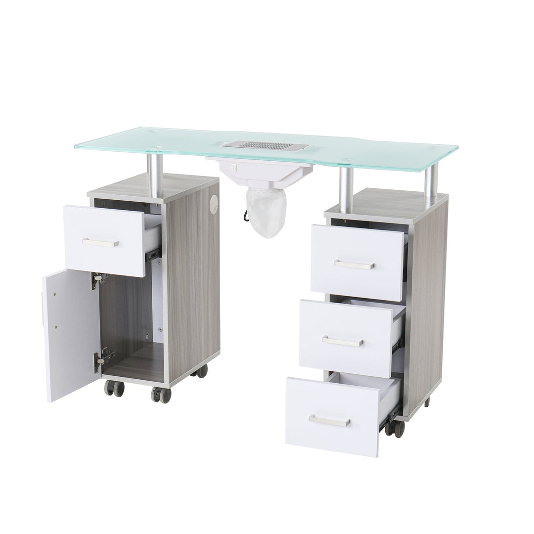 Glaswell Manicure Table with Dust Control