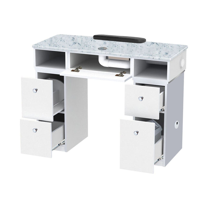 Novella Manicure Table with Marble Top