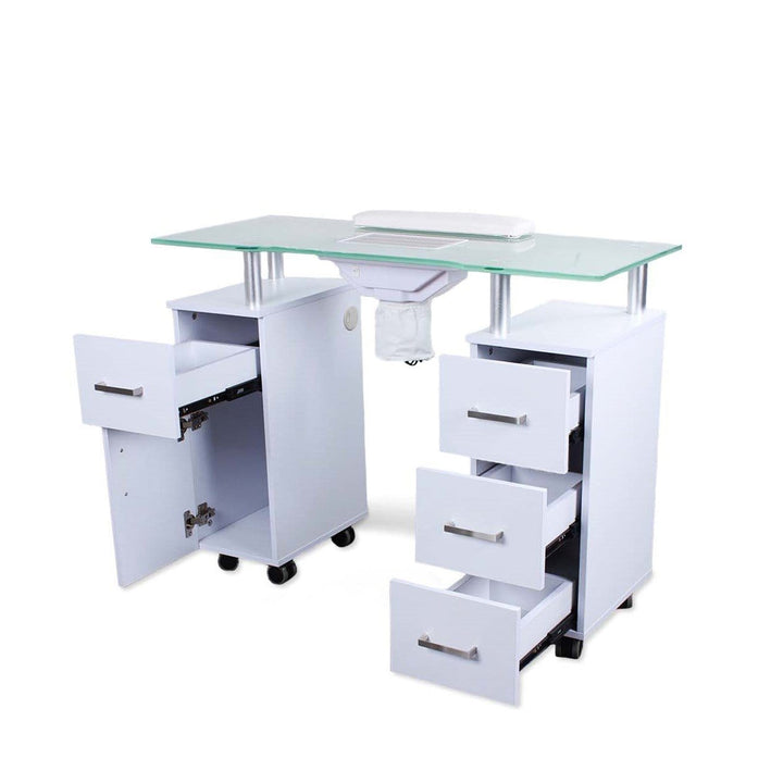 Glaswell Manicure Table with Dust Control