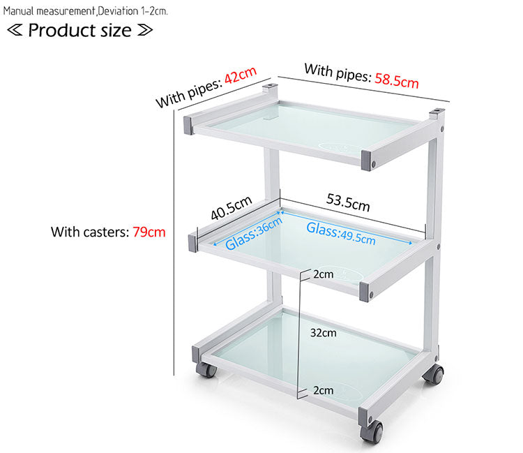 E Beauty trolley cart with one drawer white