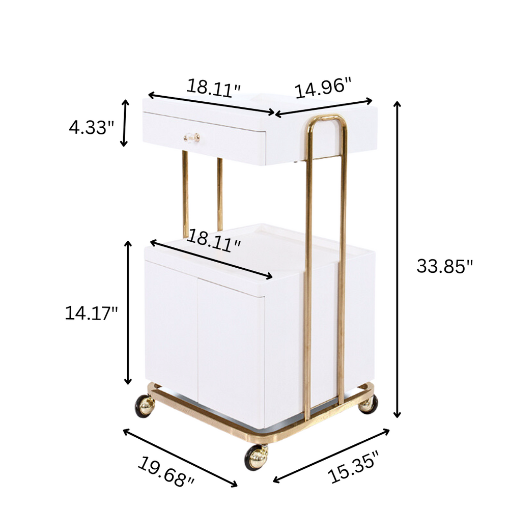 Beauty Trolleys Cart With Double Storage