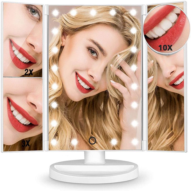 Nova Tri-fold Lighted Vanity Makeup Mirror with 22 LEDs Lights