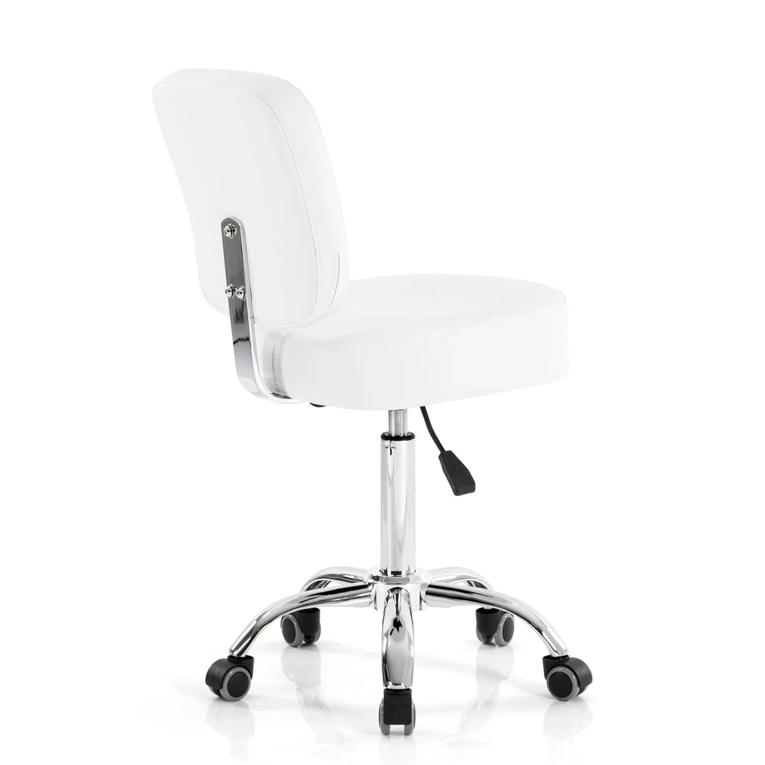 Ola Esthetician Chair Swiveling With Backrest white color