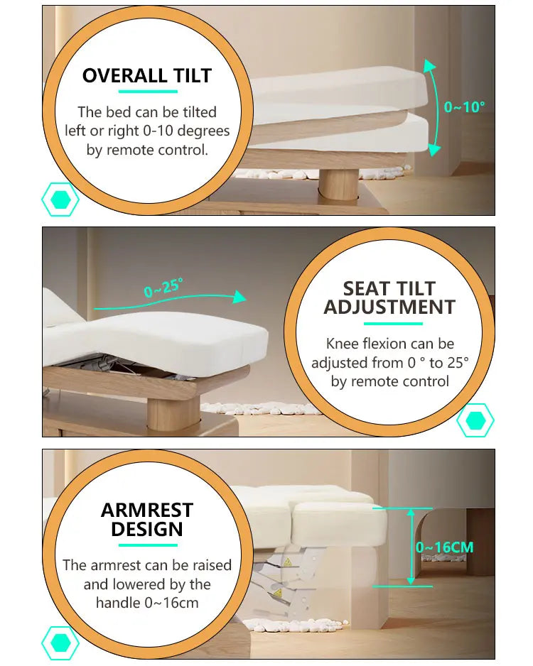 adjustable functions of spa bed-2