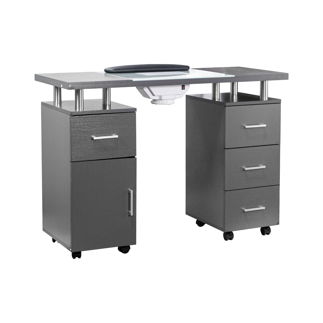 Glaswell II Manicure Table with Fan