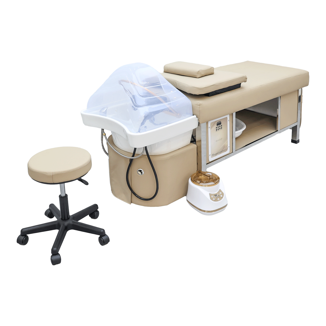 Simi Head Spa Bed with rolling stool