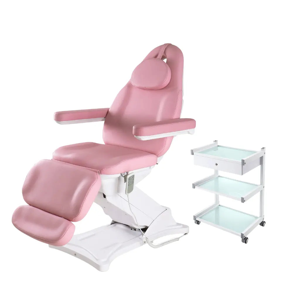 Conjunto Mesa de Esteticista Eléctrica Aglaia Rosa