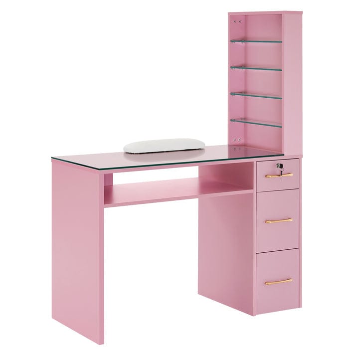 Bellavo Manicure Table with Drawers and Shelves