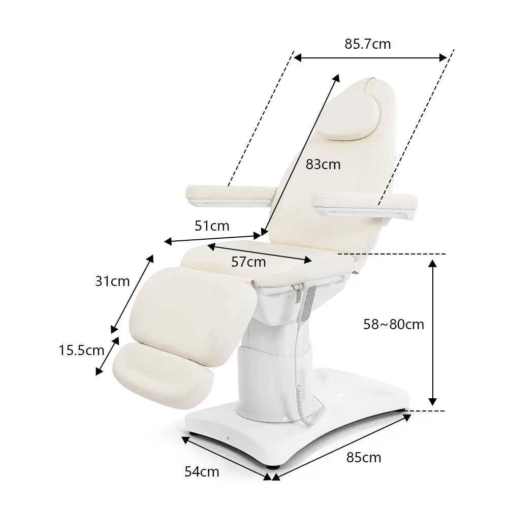 size of esthetician bed canada 