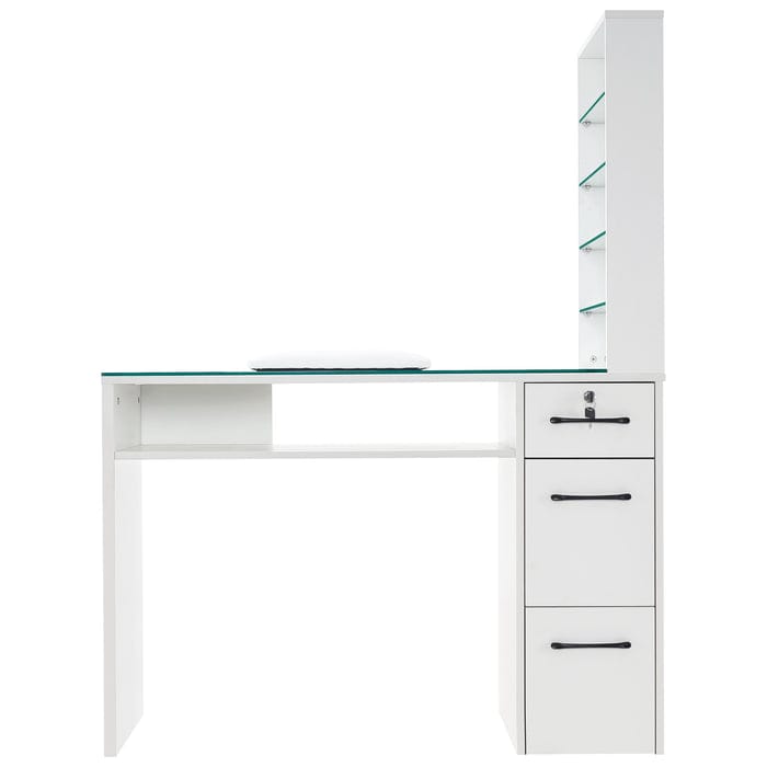 Bellavo Manicure Table with Drawers and Shelves