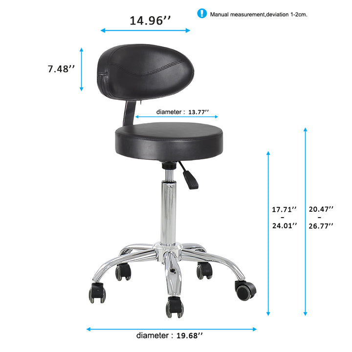 Seli Swiveling Facial Chair white with backrest