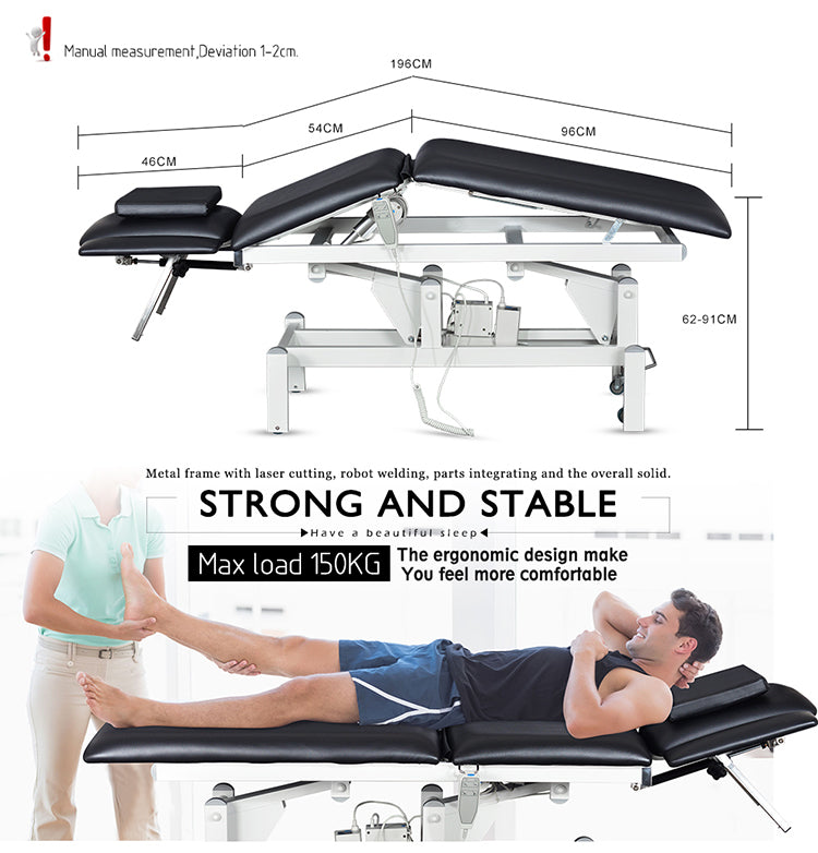 Hygieia 3 Section Electric Massage Bed Physiotherapy bed 2 Motors