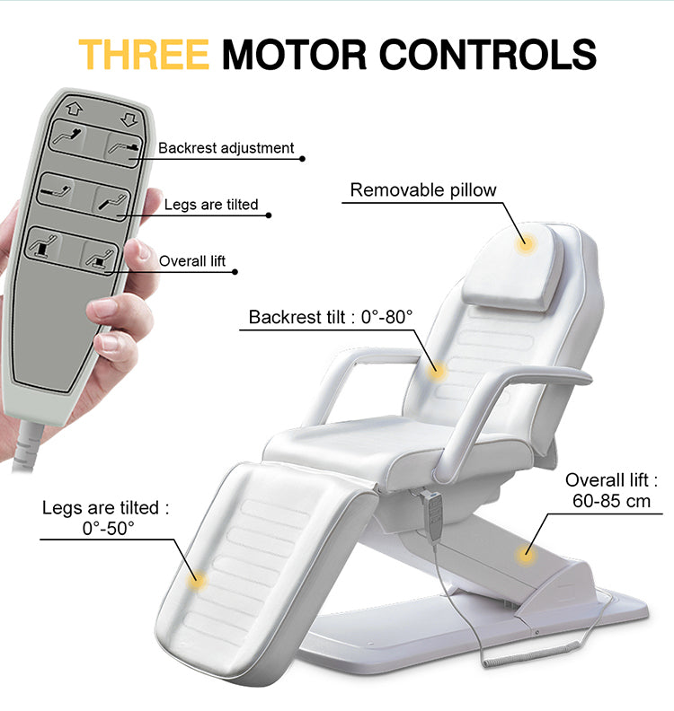 Aceso Electric Facial Bed Esthetician station is usd for beauty center,lash studio,microblading and more,it comes with 3 motors and good design,fast shipping & warranty