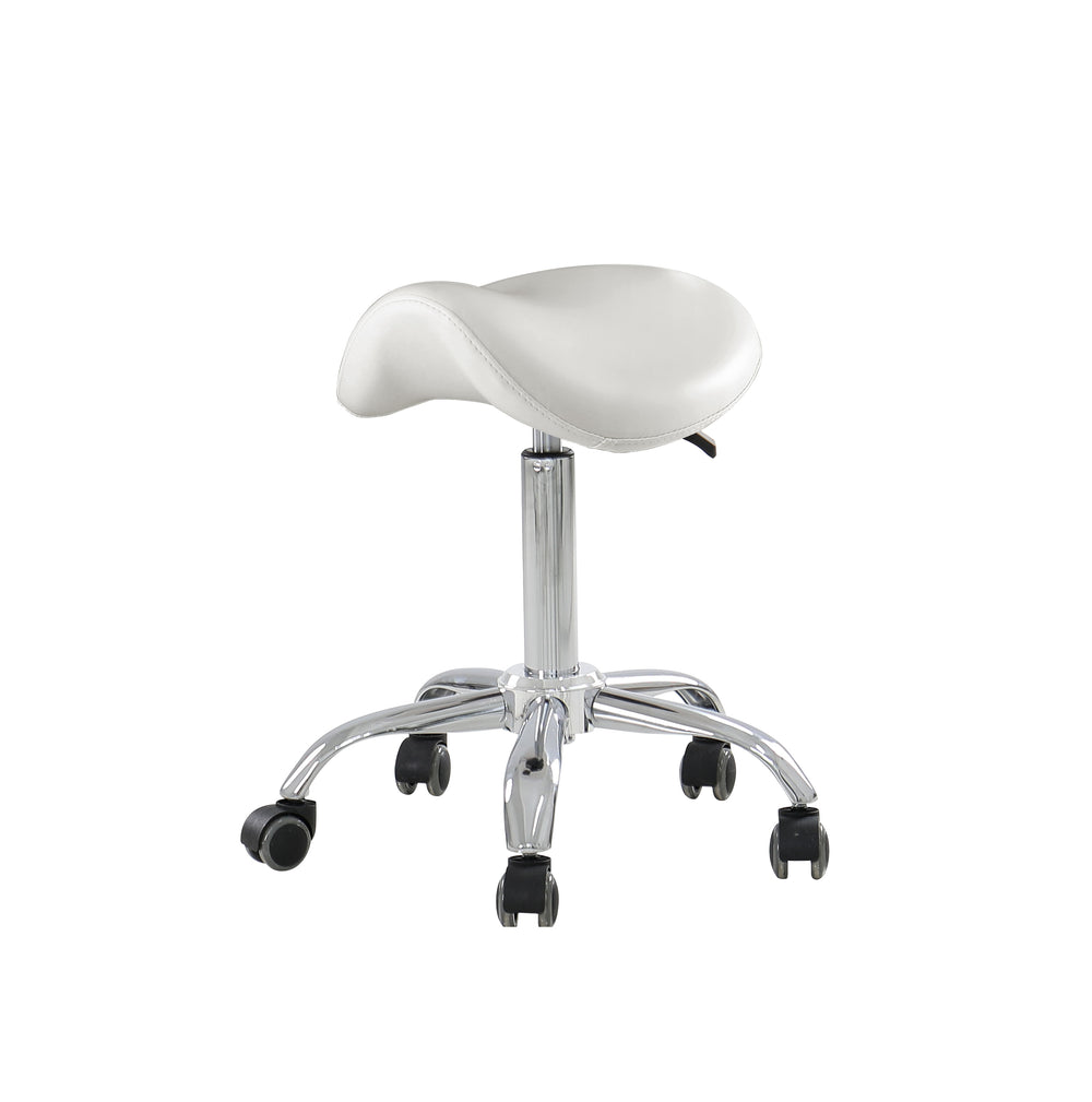 salon saddle chair white 160 SGS certified gas lift 