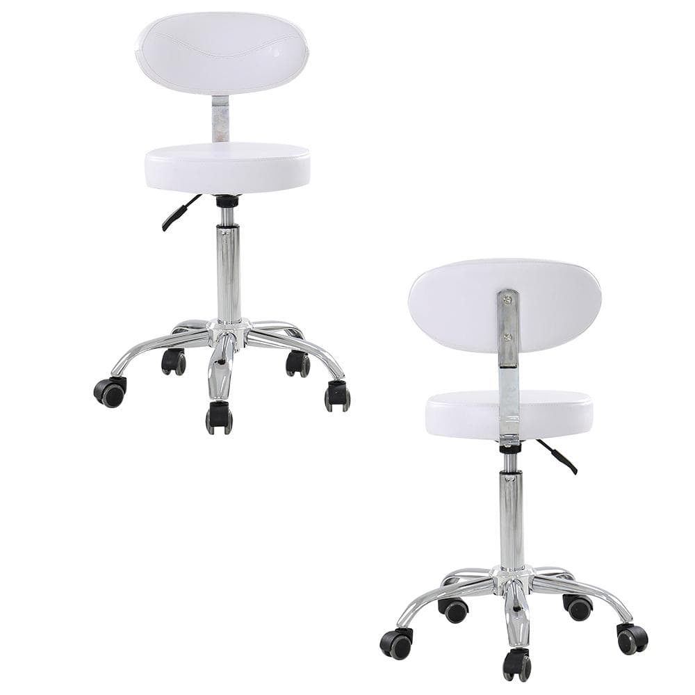 Swiveling Facial Chair white with backrest